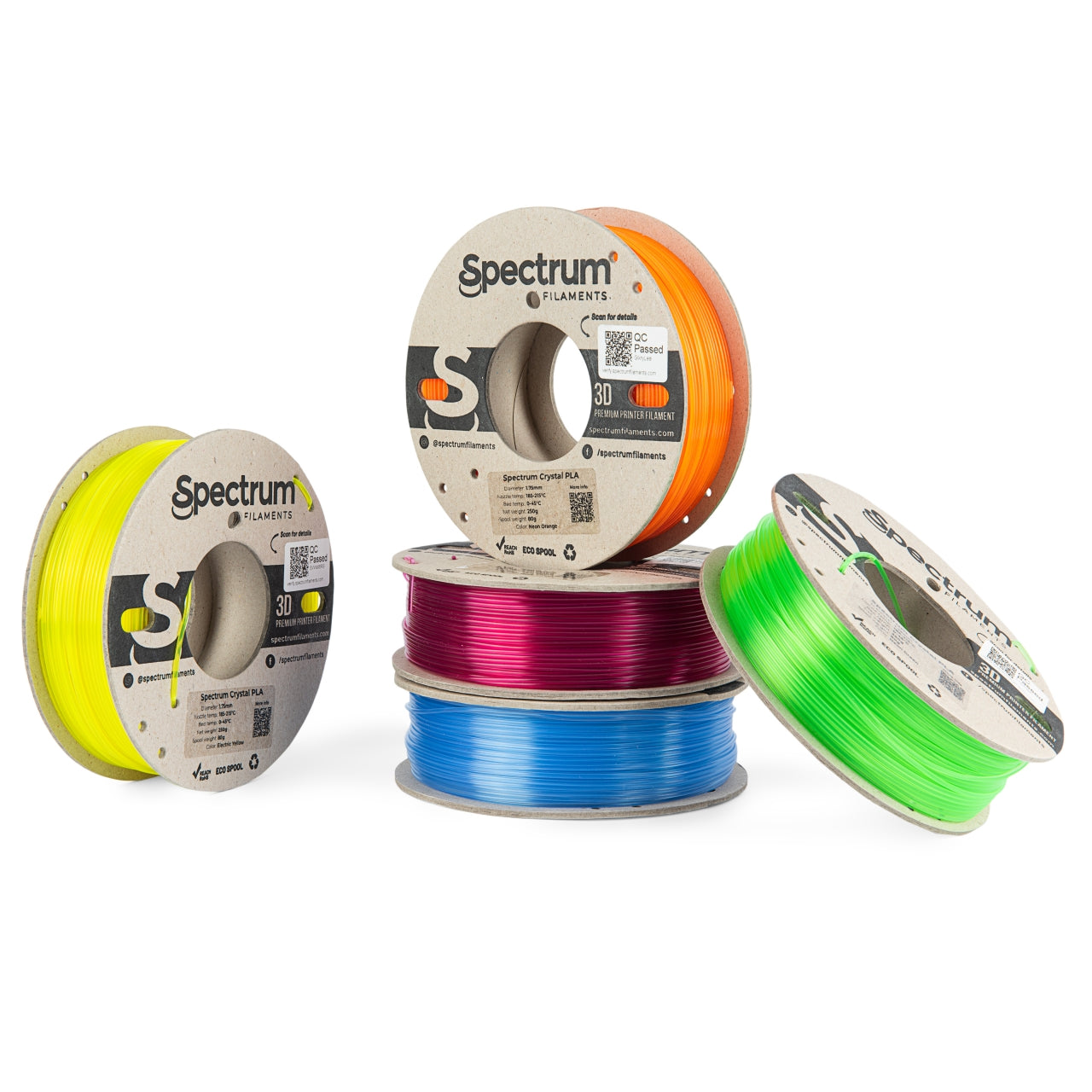 Spectrum 5Pack PLA Crystal 1.75m (5x 0.25kg)