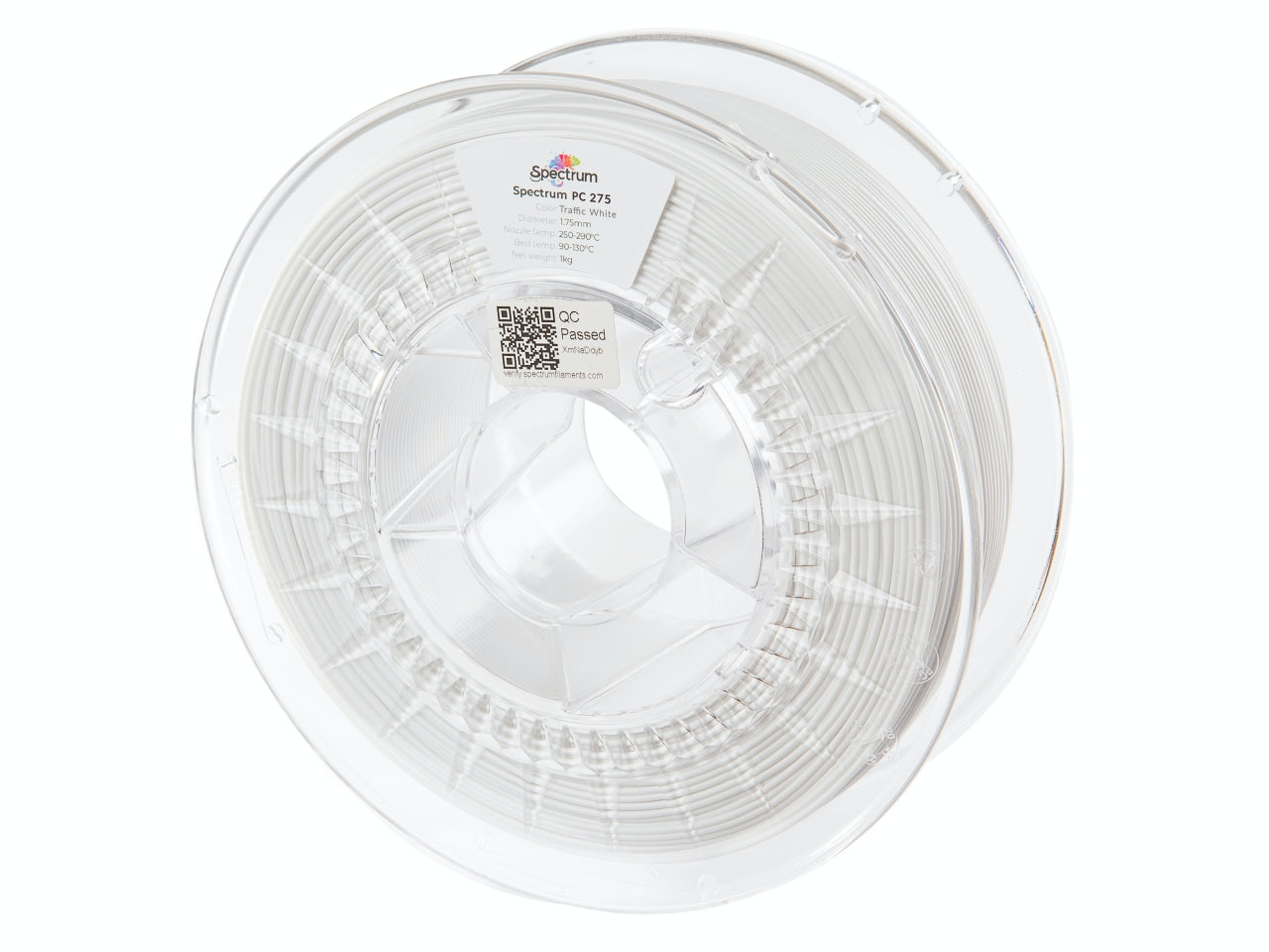 Filament Spectrum PC 275 1.75mm TRAFFIC WHITE 1kg