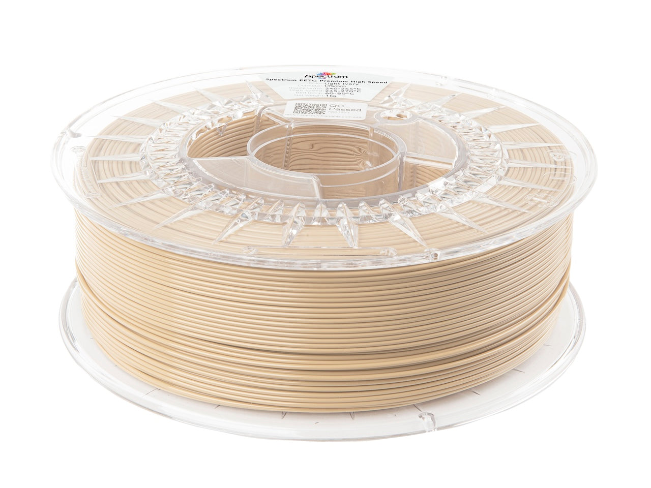 Filament Spectrum PETG Premium High Speed 1.75mm LIGHT IVORY 1kg