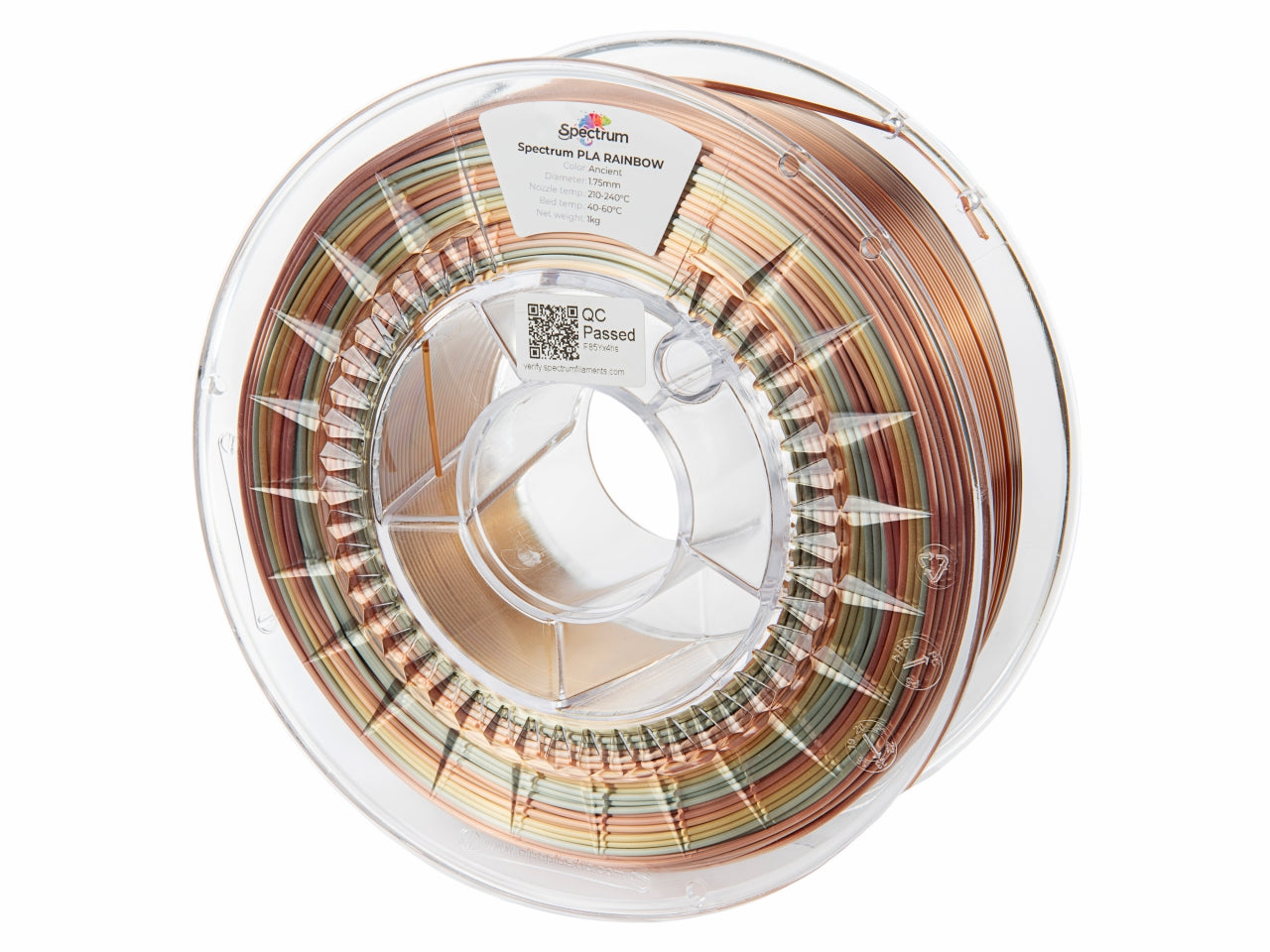 Filament Spectrum PLA SILK Rainbow 1.75mm ANCIENT 1kg