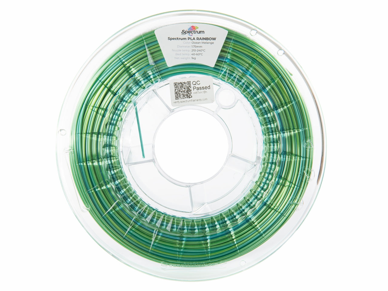 Filament Spectrum PLA SILK Rainbow 1.75mm OCEAN MELANGE 1kg