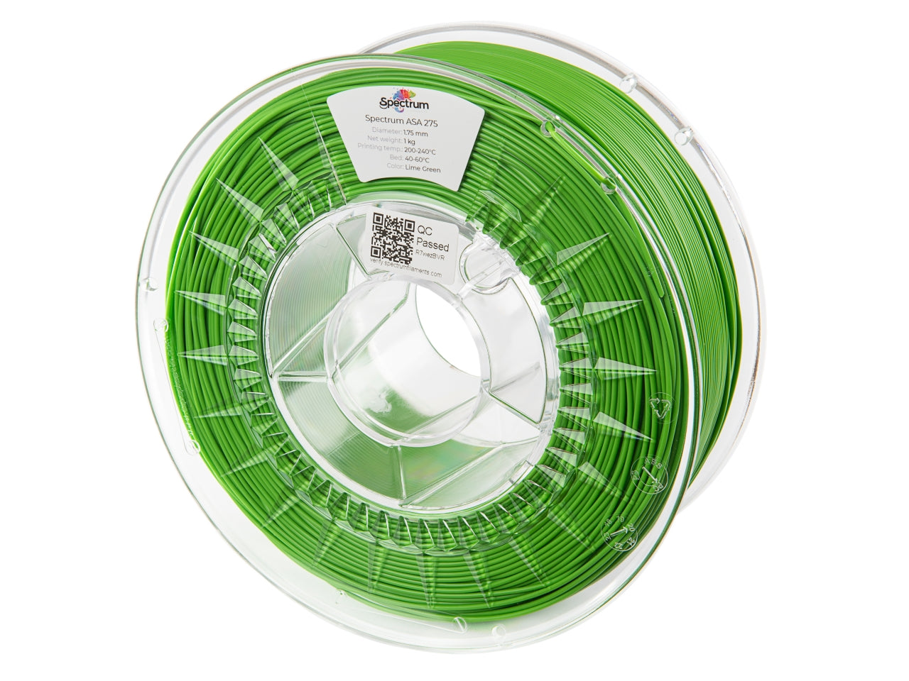 Filament Spectrum ASA 275 1.75mm LIME GREEN 1kg