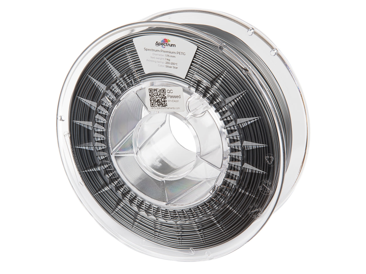 Filament Spectrum PET-G Premium 1.75mm SILVER STAR 1kg