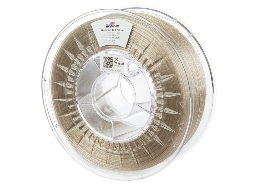 Filament Spectrum PLA Glitter 1.75mm CLEAR GOLD 1kg