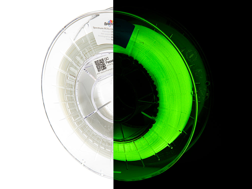 Filament Spectrum PLA Glow in the Dark 1.75mm YELLOW-GREEN 0.5kg