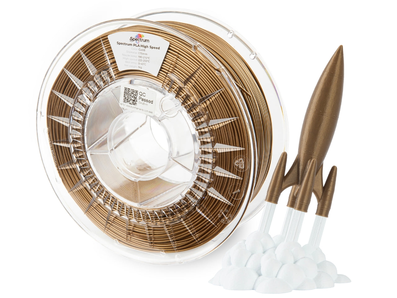 Filament Spectrum Premium PLA High Speed 1.75mm GOLD 1kg