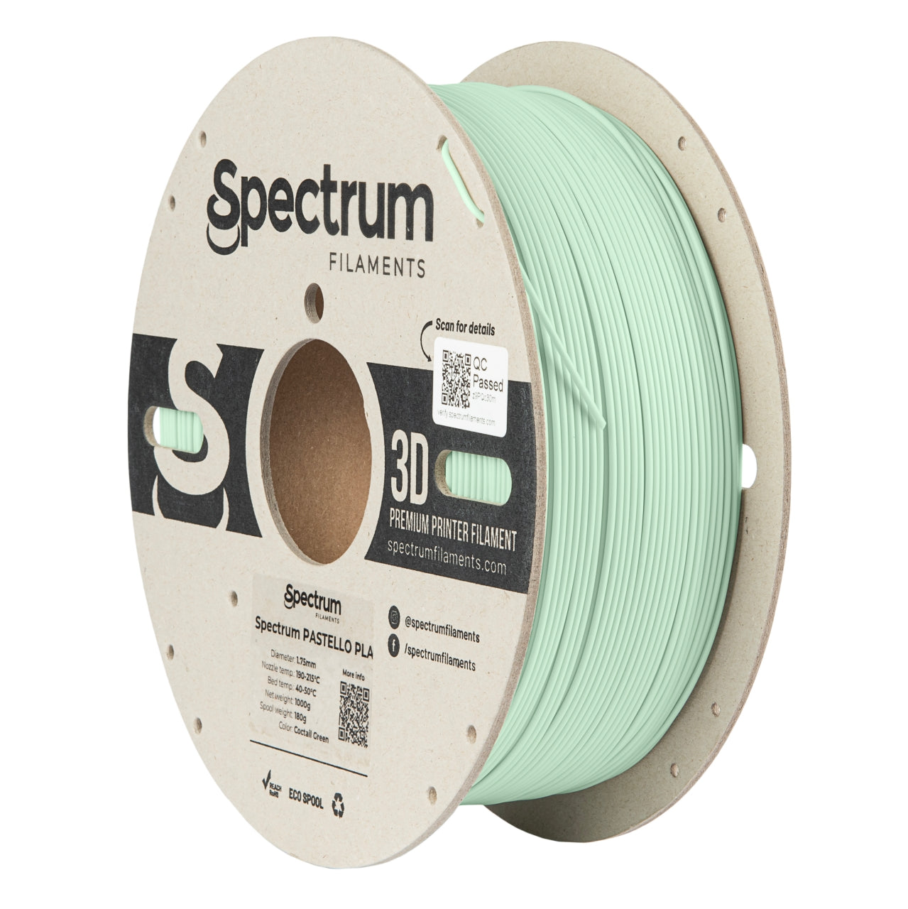 Filament Spectrum Pastello PLA 1.75mm COCTAIL GREEN 1kg