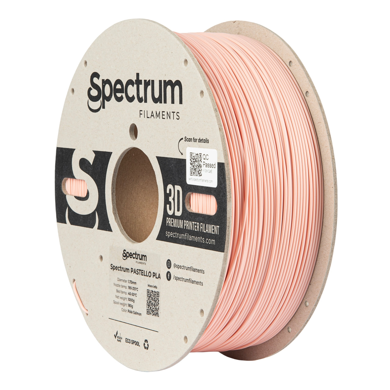 Filament Spectrum Pastello PLA 1.75mm PALE SALMON 1kg