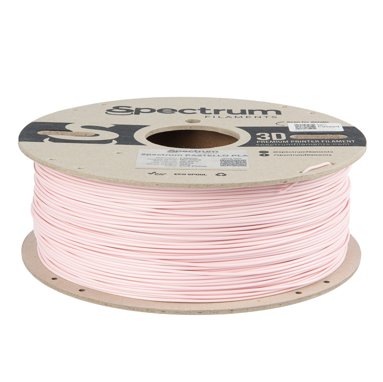 Filament Spectrum Pastello PLA 1.75mm PINK PASTEL 1kg
