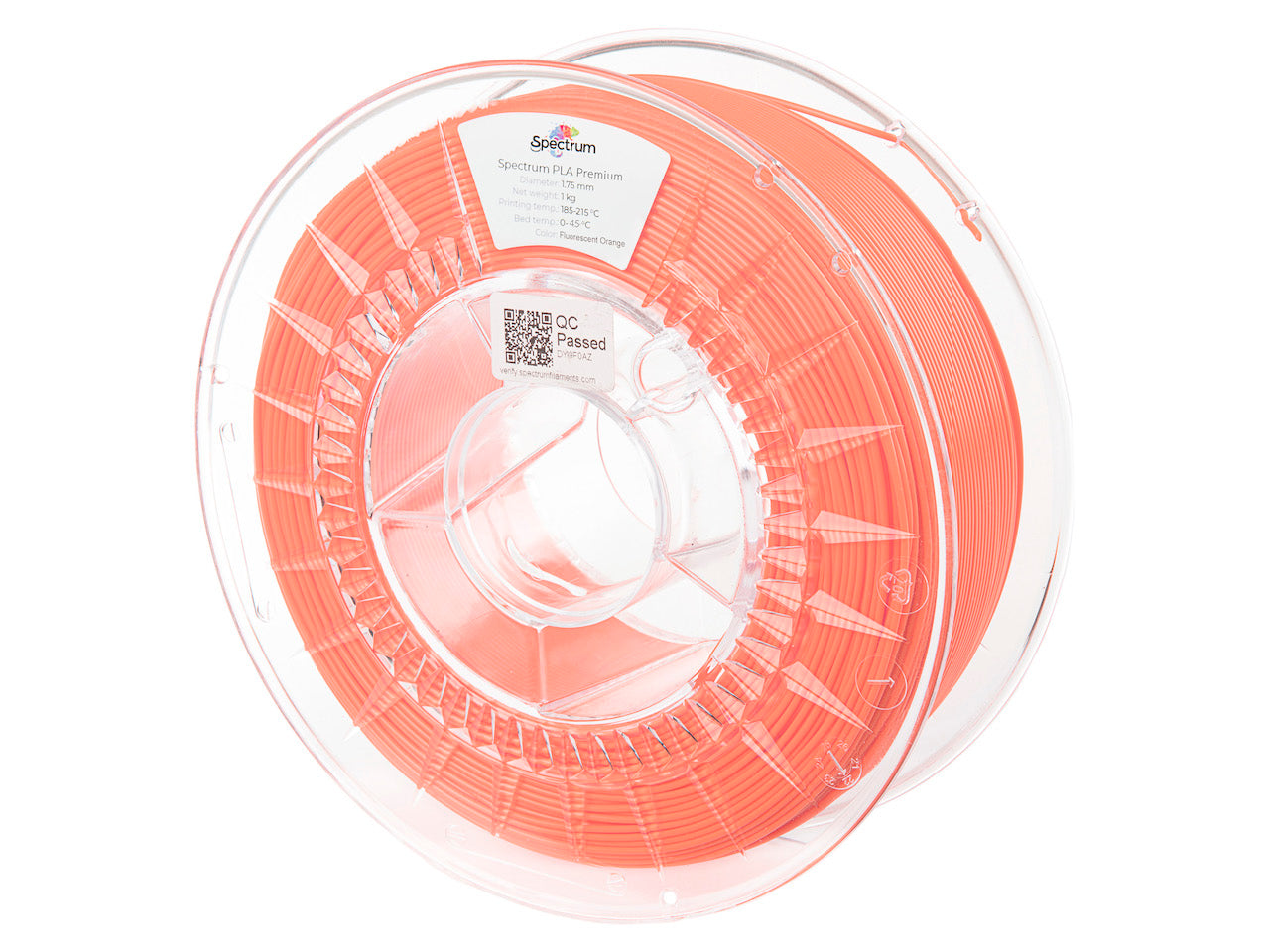 Filament Spectrum PLA Premium 1.75mm FLUO ORANGE 1kg