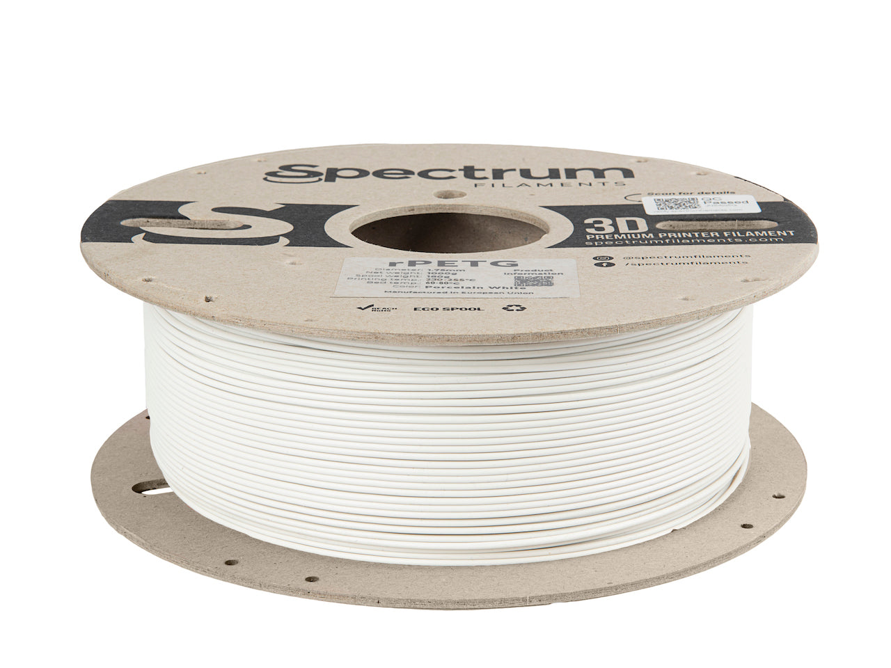 Filament Spectrum rPETG 1.75mm SIGNAL WHITE 1kg