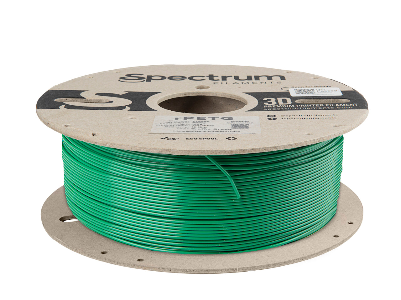 Filament Spectrum rPETG 1.75mm TRAFFIC GREEN 1kg