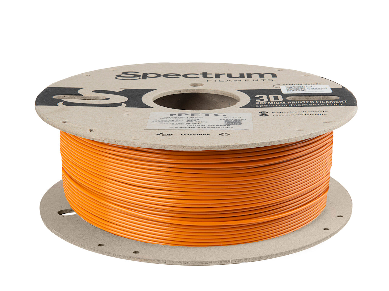 Filament Spectrum rPETG 1.75mm YELLOW ORANGE 1kg