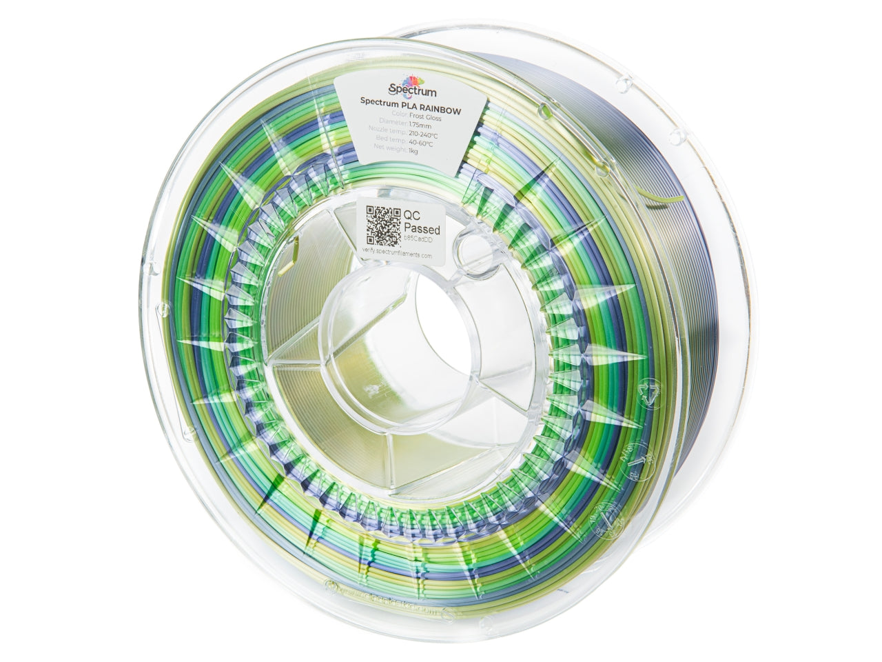 Filament Spectrum PLA SILK Rainbow 1.75mm FROST GLOSS 1kg