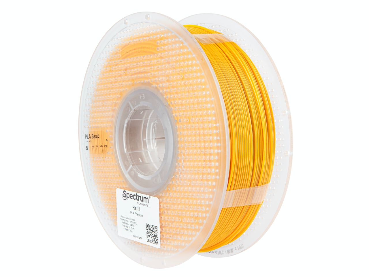Filament Spectrum ReFill PET-G Premium 1.75mm SIGNAL YELLOW 1kg