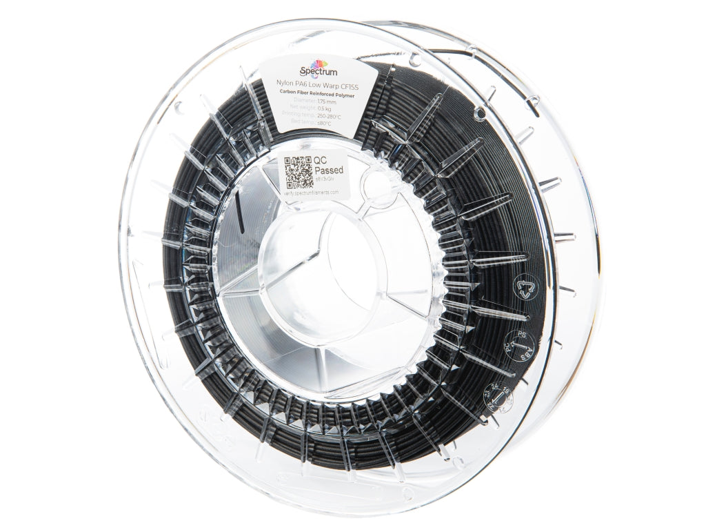 Filament Spectrum Nylon PA6 Low Warp CF15S 1.75mm BK 0.50kg