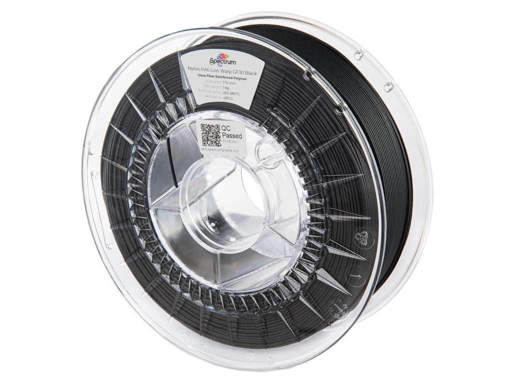 Filament Spectrum Nylon PA6 Low Warp GF30 1.75mm BLACK 1kg