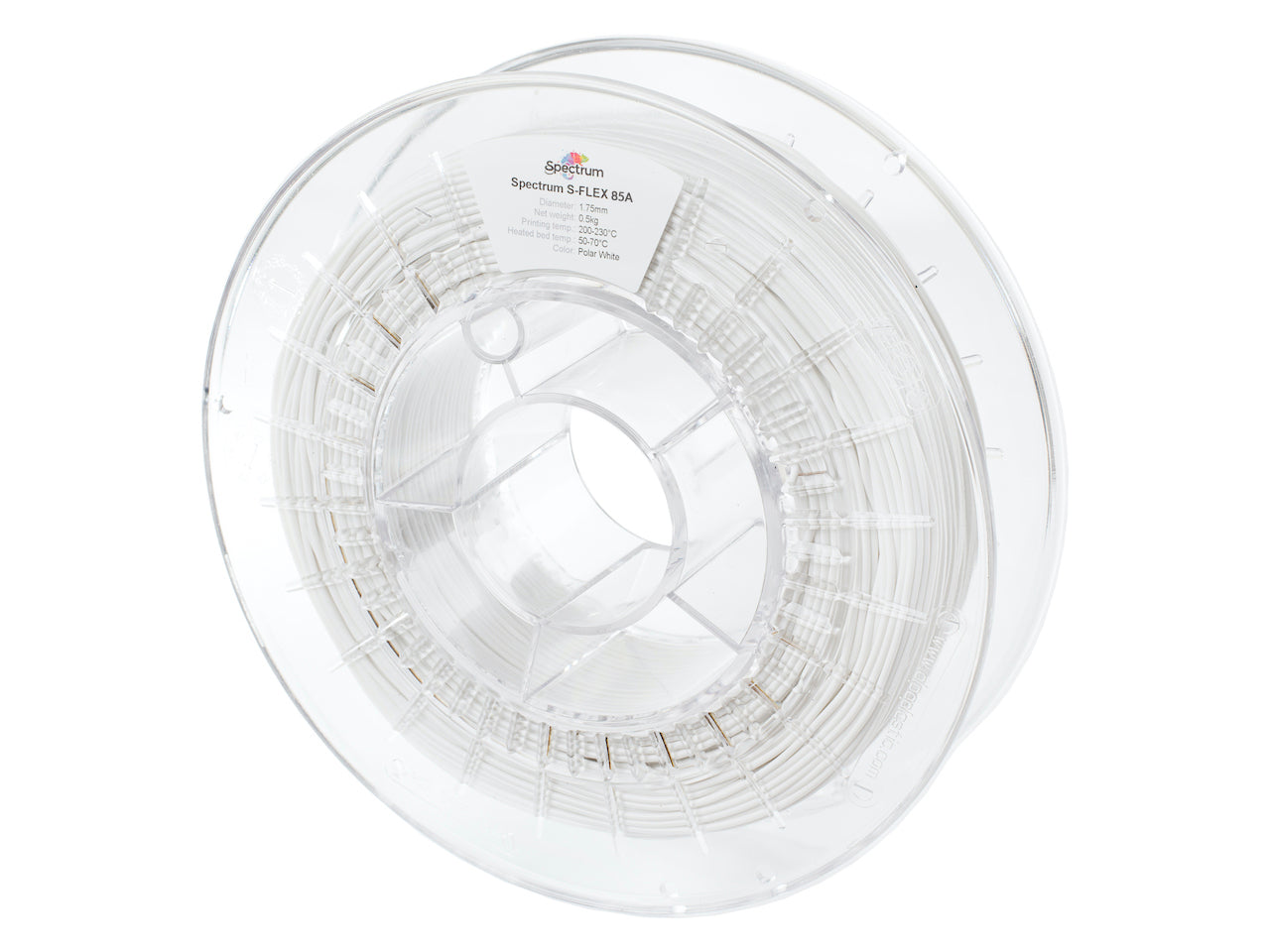 Filament Spectrum S-Flex 85A 1.75mm POLAR WHITE 0.5kg