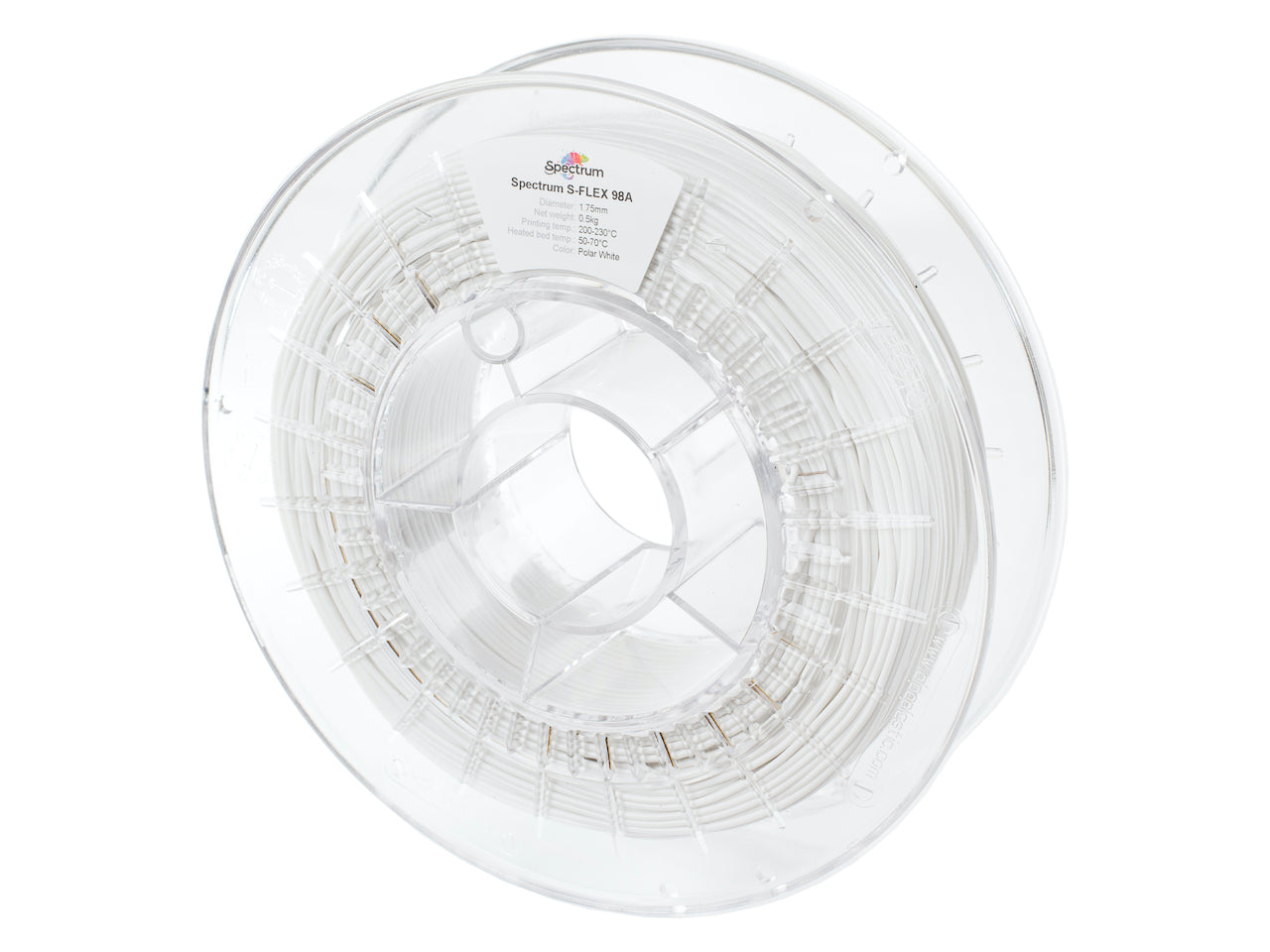 Filament Spectrum S-Flex 98A 1.75mm POLAR WHITE 0.5kg